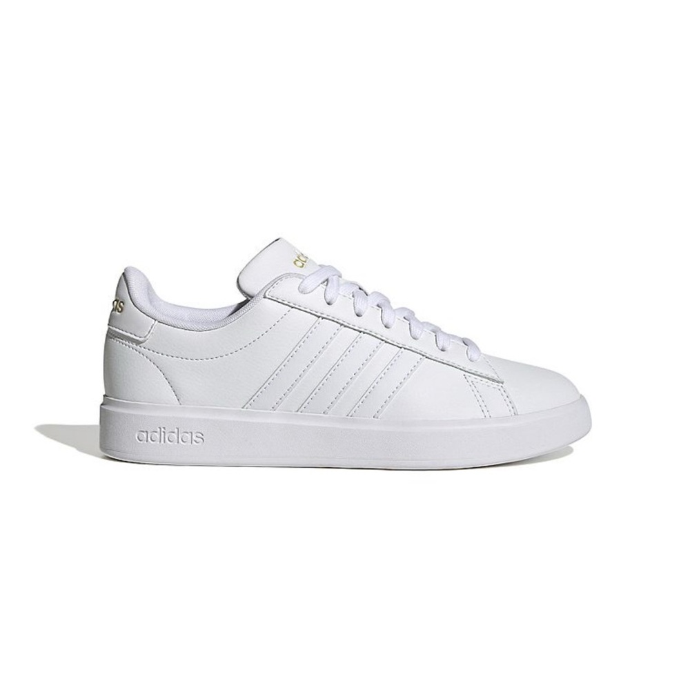 Adidas Women's Grand Court White and Gold Sneakers